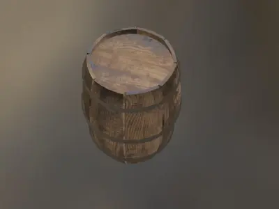 Wooden Barrel 3D model get