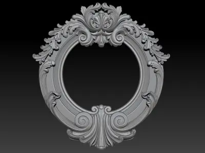 Mirror frame 3d - CNC machine - 3D CNC 3D print model