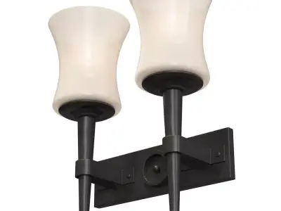 2 Lamp Wall Light 3D model