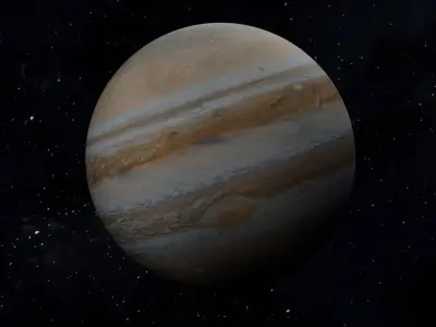 Animated Jupiter planet Free 3D model