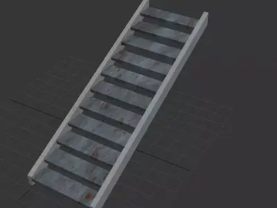 realistic stairs Low-poly 3D model