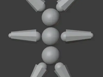 Megabot robot on mat Low-poly 3D model