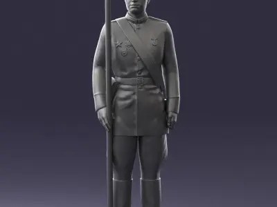 000111 Soviet Officer in Parade Uniform 0116 3D model