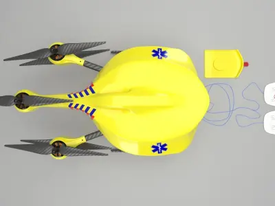 Ambulance Drone 3D model buy