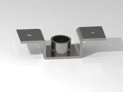 Bracket Machine Part 3D Model Industrial Mechanical Component 3D model
