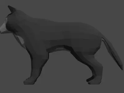 LowPoly Wolf Low-poly 3D model