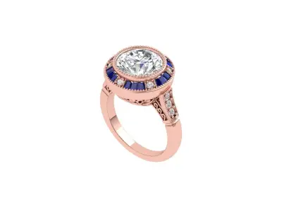  Art Deco Ring 3D print model buy