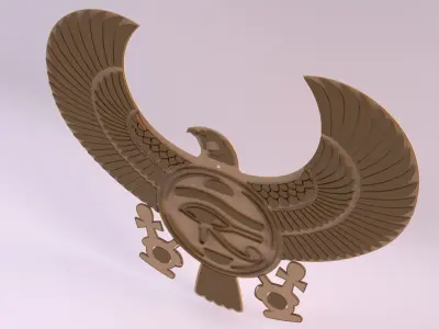 Egyptian Symbols - 035 Low-poly 3D model