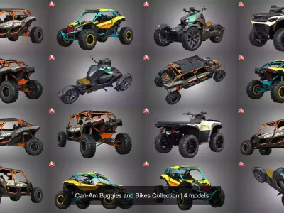 Can-Am Buggies and Bikes Collection 3D Model Pack