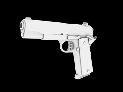 Realistic M1911 Pistol 3D model