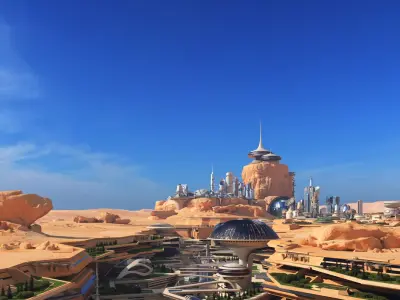 Future City Desert 3D model