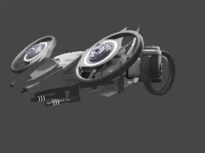 Sci-Fi War Drone 3D model