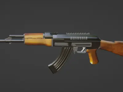 AK47 MACHINE GUN 3D model