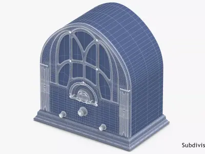 Antique Radio 01 3D model