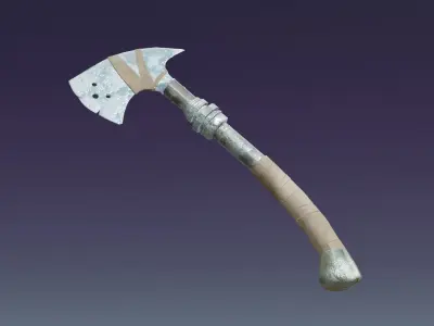 Ice Axe - Elemental Axe - Model 01 Low-poly 3D model
