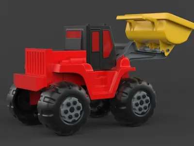 Toy Bulldozer 3D model from CGTrader
