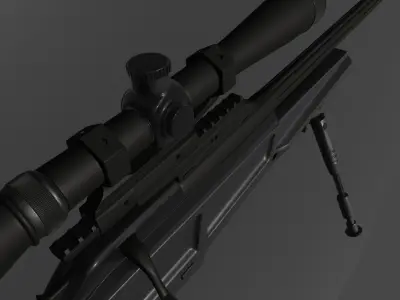 Blaser R93 German Police Sniper Rifle Hi-Res 3D model 3D model