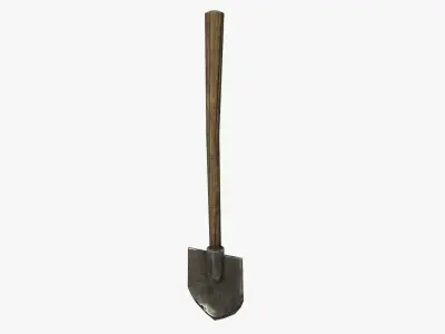 Shovel Low-poly 3D model 16