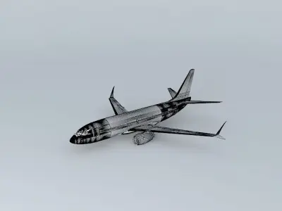 Template - Boeing 737 Max 7 Free 3D model