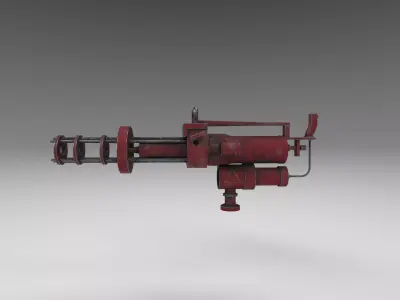 Machine Gun which went through Afghanistan 3D model