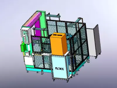 Six axis manipulator processing center 3D model