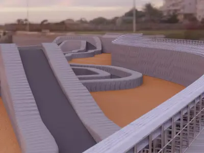 Basic Race Track Free 3D model