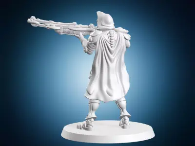 Warforged Sniper Miniature 3D print model