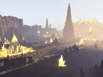 Lava Ruins Landscape 3D model purchase