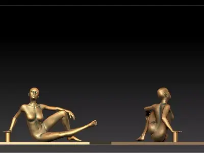 part 2 anatomy woman- 10 character 3D model