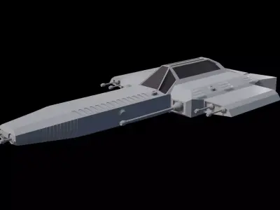 Low poly military airplane Low-poly 3D model