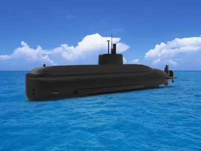 Type 209 submarine 3D model