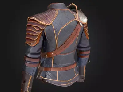 Medieval Armor Jacket Low-poly 3D model