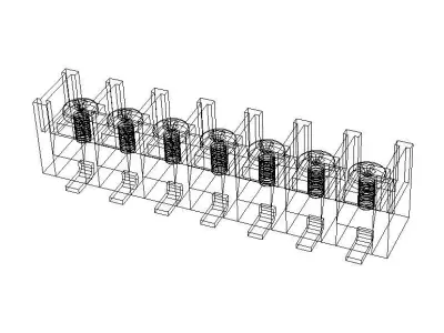 Barrier Type Terminal Block 3D model