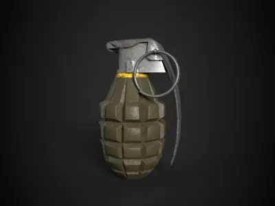 Lowpoly Grenade Low-poly 3D model