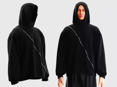 FREEBIE Minimal Tech Hoodie Free 3D model