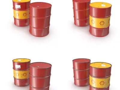 Shell Barrel Collection 3D Model Pack purchase