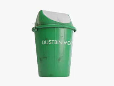 Dustbin 2 trash can 3D model