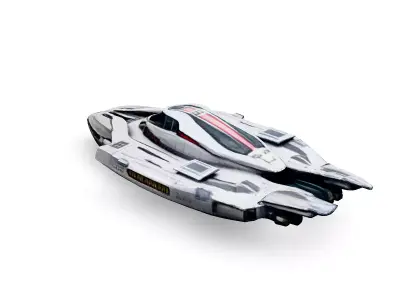 Scifi Starship Explorer SA39C1 Low-poly 3D model