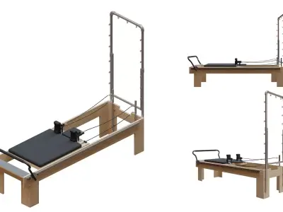 Reformer Pilates Equipment 3D model