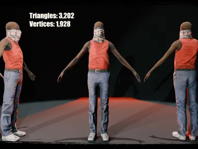 Local Insurgent-01 - Low Poly Low-poly 3D model