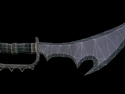 Dagger sword Low-poly 3D model buy