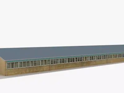 Realistic European City Block Building 01 Low-poly 3D model
