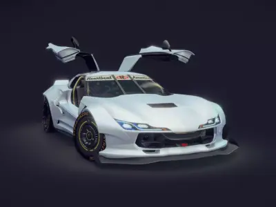 2085 Restomod  JetVette Free 3D model