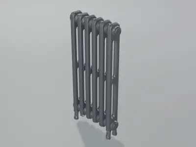 Classic Cast Iron Radiator 2C6 Low-poly 3D model