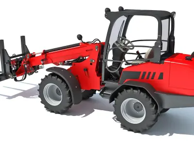 Telescopic Wheel Loader 3D model by 3D-Horse