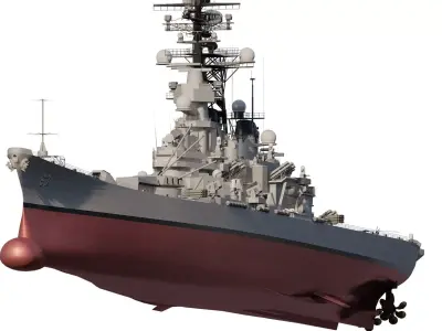 USS MISSOURI BB-63 3D model