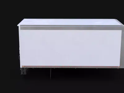 US Box Truck Body Low-poly 3D model