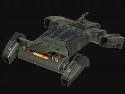 Toy Sci fi Dropship aircraft 3D model