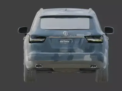 Realistic Sci-Fi Arctic Hex-Camo SUV model Low-poly 3D model