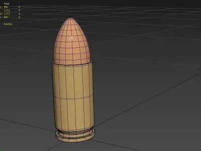 9mm Parabellum Ammo Low-poly 3D model
